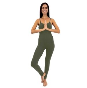 Olive Green Slim Fit Jumpsuit for Women